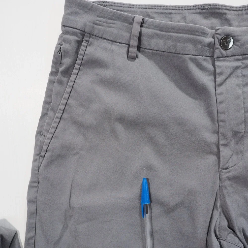 Birddogs Pants Mens 34x32 Gray Boomstick Performance Chino Stretch Casual Modern